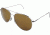 AO General Sunglasses, Silver, Wire Spatula, Brown Glass Lenses, 58mm, Polarized S-CBPG-WS-58