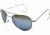 AO II 8-Base Sunglasses, Silver, Comfort Cable, Blue Mirror Poly Lens, 58mm, Large S-BMP-CC-58