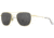 AO Original Pilot Sunglasses, Gold Frame, 57 mm Gray AOLite Nylon Lenses, Standard Temple, Polarized, 738921549789