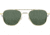 AO Original Pilot Sunglasses, Gold Frame, 55 mm Green SkyMaster Glass Lenses, Standard Temple,738921549536