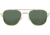 AO Original Pilot Sunglasses, Gold Frame, 52 mm Green SkyMaster Glass Lenses, Standard Temple, Polarized, 738921549369