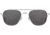 AO Original Pilot 2 Sunglasses, Silver Frame, Gray Glass Lens, Standard Temple, 55-20-145, OP-255STCLGYG