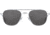 AO Original Pilot Sunglasses, Silver Frame, 55 mm Gray SkyMaster Glass Lenses, Standard Temple, Polarized, 738921549963