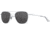 AO Original Pilot 2 Sunglasses, Silver Frame, Gray Nylon Lens, Standard Temple, 55-20-145, OP-255STCLGYN