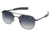 AO Original Pilot Sunglasses, Bayonet, Black Frame, Polycarbonate Gradient Grey Lens, 52mm, 30242