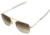AO Original Pilot Sunglasses, Bayonet, Gold Frame, Polycarbonate Gradient Brown Lens, 57mm, 30085
