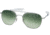 AO Original Pilot Sunglasses, Bayonet, Matte Chrome Frame, Polycarbonate Gradient Green Lens, 57mm, 30211