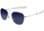 AO Original Pilot Sunglasses, Bayonet, Silver Frame, Polycarbonate Gradient Blue Lens, 55mm, 32243