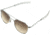 AO Original Pilot Sunglasses, Bayonet, Silver Frame, Polycarbonate Gradient Brown Lens, 52mm, 32300