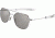 AO Original Pilot Sunglasses, Bayonet, Silver Frame, Silver Mirror Lens, 57mm, 30256