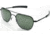 AO Original Pilot Sunglasses, Bayonet, Black Frame, Green Glass Lenses, 55mm, 32213