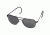AO Original Pilot Sunglasses, Black, Comfort Cable, Gray Poly Lens, 57mm, Polarized B-PCCP-CC-57
