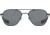 AO Original Pilot Sunglasses, Black Frame, 57 mm True Color Gray SkyMaster Glass Lenses, Bayonet Temple, Polarized, 738921562177