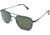 AO Original Pilot Sunglasses, Black, Wire Spatula, Green Glass Lenses - 57mm B-TCGG-WS-57