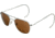 AO Original Pilot Sunglasses, Comfort Cable, Silver Frame, HC Amber Poly Lens, 52mm, 30057