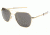 AO Original Pilot Sunglasses, Bayonet, Gold Frame, True Color Gray Glass Lens, 55mm, 10701-603