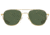 AO Original Pilot Sunglasses, Gold Frame, 57 mm Calobar Green AOLite Nylon Lenses, Bayonet Temple,738921549642