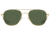 AO Original Pilot Sunglasses, Gold Frame, 55 mm Calobar Green AOLite Nylon Lenses, Bayonet Temple, Polarized, 738921549475