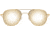 AO Original Pilot Sunglasses, Gold Frame, 57 mm SunFlash Gold Mirror SkyMaster Glass Lenses, Bayonet Temple, Polarized, 738921564591