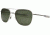 Open Box, Dealer Demo, AO Original Pilot Sunglasses, Bayonet, Matte Chrome Frame, Green Glass Lenses, 55mm, 32222