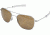 AO Original Pilot Sunglasses, Bayonet, Matte Chrome Frame, HC Amber Poly Lens, 55mm, 32253