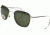 AO Original Pilot Sunglasses, Matte Chrome, Comfort Cable, Green Glass Lenses - 55mm MC-TCGG-CC-55