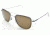 AO Original Pilot Sunglasses, Matte Chrome, Wire Spatula, Brown Glass Lenses, 57mm, Polarized MC-CBPG-WS-57