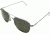 AO Original Pilot Sunglasses, Matte Chrome, Wire Spatula, Green Glass Lenses - 55mm MC-TCGG-WS-55