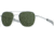AO Original Pilot Sunglasses, Matte Silver Frame, 57 mm Calobar Green AOLite Nylon Lenses, Bayonet Temple,738921550327