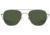 AO Original Pilot Sunglasses, Matte Silver Frame, 57 mm Calobar Green AOLite Nylon Lenses, Bayonet Temple,738921550327