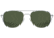 AO Original Pilot Sunglasses, Matte Silver Frame, 52 mm Calobar Green AOLite Nylon Lenses, Bayonet Temple, Polarized, 738921550136