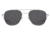 AO Original Pilot Sunglasses, Silver Frame, 52 mm True Color Gray AOLite Nylon Lenses, Bayonet Temple, Polarized, OP-252BTCLGYN-P