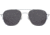 AO Original Pilot Sunglasses, Silver Frame, 55 mm True Color Gray AOLite Nylon Lenses, Bayonet Temple, Polarized, 738921549932