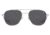 AO Original Pilot Sunglasses, Silver Frame, 57 mm True Color Gray SkyMaster Glass Lenses, Bayonet Temple,OP-257BTCLGYG