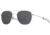 AO Original Pilot Sunglasses, Silver Frame, 57 mm True Color Gray AOLite Nylon Lenses, Bayonet Temple,738921550020