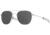 AO Original Pilot Sunglasses, Silver Frame, 55 mm True Color Gray SkyMaster Glass Lenses, Bayonet Temple, Polarized, 738921549918