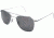 AO Original Pilot Sunglasses, Silver, Wire Spatula, CC Gray Poly Lens, 52mm S-CCP-WS-52