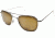AO Original Pilot Sunglasses, Silver, Wire Spatula, HC Amber Poly Lens, 57mm, Polarized S-PHCAP-WS-57