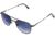 AO Original Pilot Sunglasses, Wire Spatula, Black Frame, Polycarbonate Gradient Blue Lens, 52mm, 30037