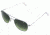 AO Original Pilot Sunglasses, Wire Spatula, Matte Chrome Frame, Polycarbonate Gradient Green Lens, 57mm, 30276