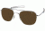 AO Original Pilot Sunglasses, Wire Spatula, Silver Frame, Brown Glass Lens, Polarized, 57mm, 32163