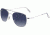 AO Original Pilot Sunglasses, Wire Spatula, Silver Frame, Polycarbonate Gradient Blue Lens, 55mm, 32348