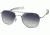 AO Original Pilot Sunglasses, Wire Spatula, Silver Frame, Polycarbonate Gradient Grey Lens, 57mm, 30262