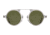 AO Oxford Sunglasses, Gray Crystal Silver Frame, Calobar Green AOLite Nylon Lenses, Polarized, 44-24-145 B45, OXF144ST--GNN-P