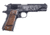 Auto Ordnance Revolution-1911 Pistol, .45 ACP, 5in barrel, blued finish steel frame, engraved copper grip, recoil operated semi-automatic, fixed combat, 7 round magazine, AOR 1911-45-5-1-FRRMPG