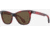 AO Saratoga Sunglasses, Red Demi Frame, Cosmetan Brown AOLite Nylon Lenses, 52-19-145, SAR752ST--BNN