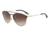 Armani EA2052 Single Vision Prescription Sunglasses EA2052-318213-56 - Lens Diameter 56 mm, Frame Color Mt Dark Brown/pale Gold
