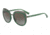 Armani EA2058 Single Vision Prescription Sunglasses EA2058-30108E-53 - Lens Diameter 53 mm, Frame Color Matte Gunmetal/opal Lt Green