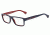 Armani EA3013 Single Vision Prescription Eyeglasses 5103-52 - Top Blue On Red Frame