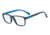 Armani EA3091 Single Vision Prescription Eyeglasses 5504-53 - Matte Blue Frame